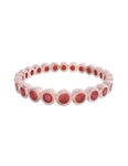 Churumbela de Oro Rosa 10k Fonelli Zirconia con Zirconias redondas rojas de 1.75 mm 10-ZR9198R