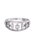Churumbela de Oro Blanco 10k Fonelli con Zirconias redondas de 1.5 y 2 mm 10-Z9185B