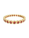 Churumbela de Oro Amarillo 10k Fonelli Zirconia con Zirconias redondas rojas de 1.75 mm 10-ZR9198