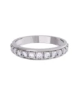 Churumbela de Oro Blanco 10k Fonelli con Zirconias redondas de 2 mm 10-Z9187B