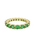Churumbela de Oro Amarillo 10k Fonelli Zirconia con Zirconias redondas verdes de 3 mm 10-ZV9200