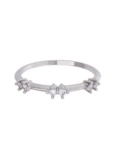Churumbela de Oro Blanco 10k Fonelli con Zirconias redondas de 1.5 mm 10-Z9184B