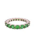 Churumbela de Oro Rosa 10k Fonelli Zirconia con Zirconias redondas verdes de 3 mm 10-ZV9200R