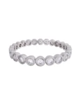 Churumbela de Oro Blanco 10k Fonelli Zirconia con Zirconias redondas de 1.75 mm 10-Z9198B
