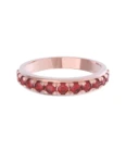 Churumbela de Oro Rosa 10k Fonelli con Zirconias redondas rojas de 2 mm 10-ZR9187R