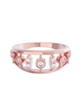 Churumbela de Oro Rosa 10k Fonelli con Zirconias redondas de 1.5 y 2 mm 10-Z9185R