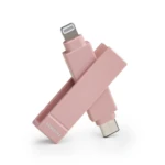 Memoria de almacenamiento PIODATA IXFlash 256GB Lightning a USB-A Rosa Morandi