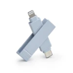 Memoria de almacenamiento PIODATA IXFlash 256GB Lightning a USB-C Azul