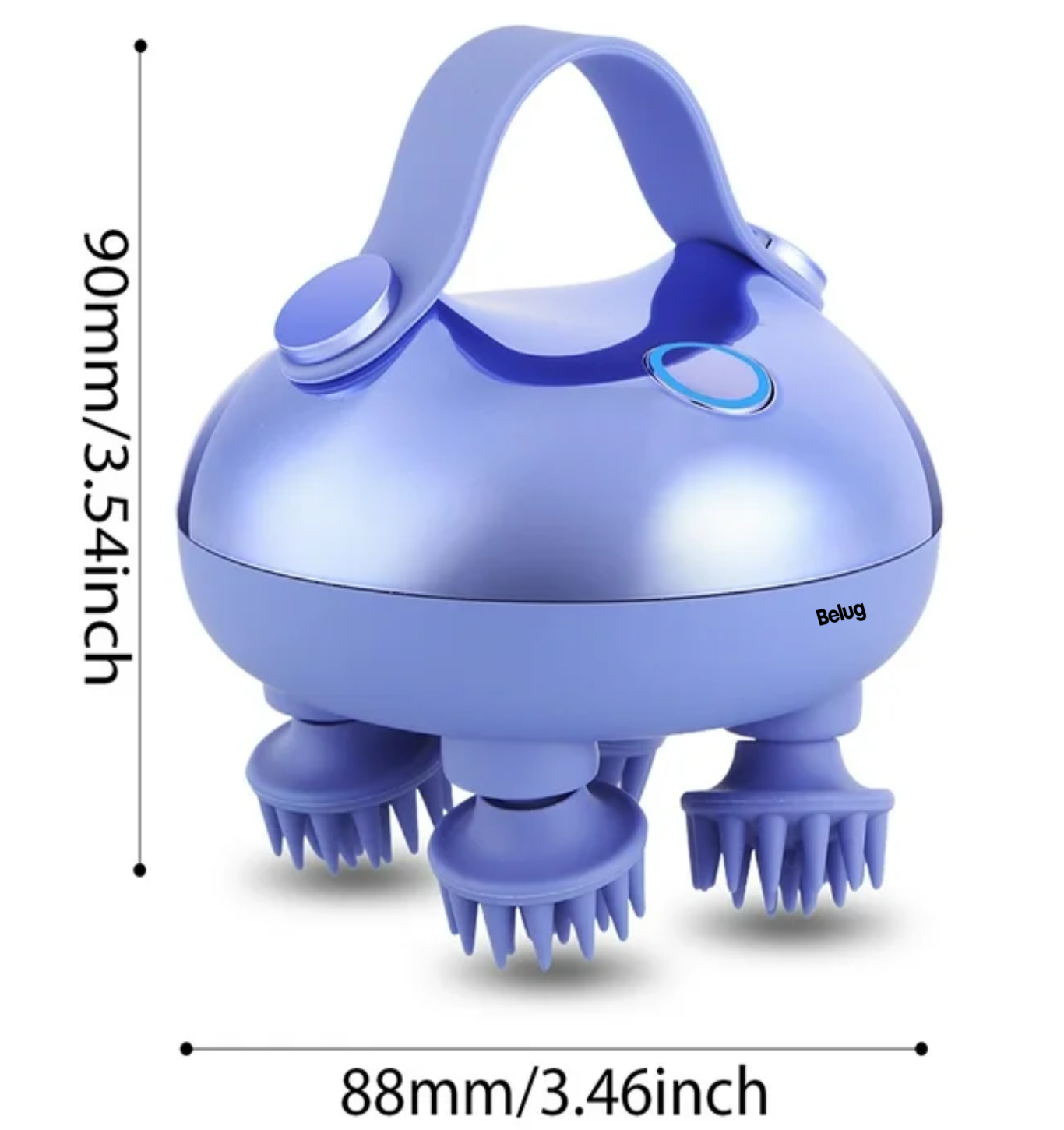 Masajeador De Cuero Cabelludo Impermeable Portátil Violeta