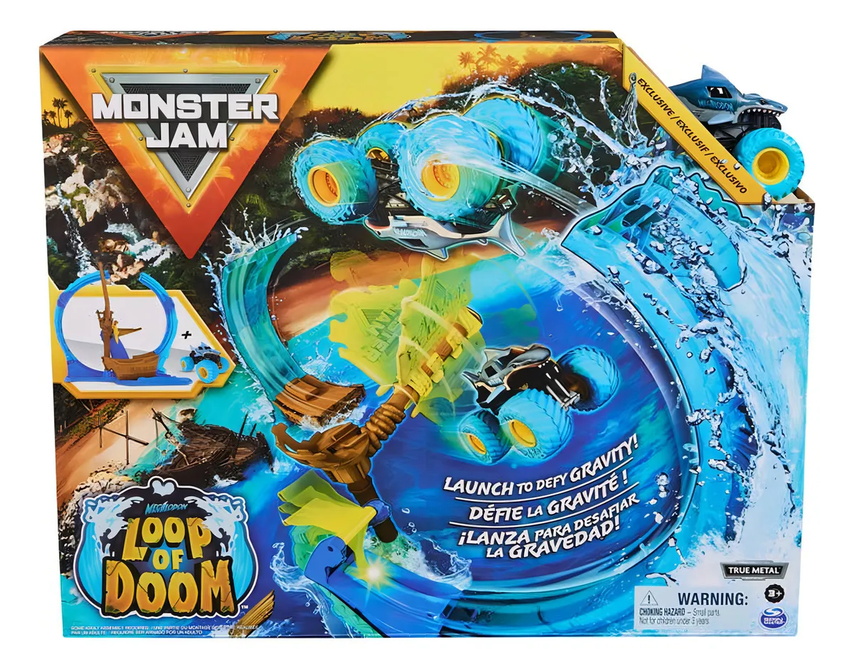 Monster Jam  Set Megalodon Loop Of Doom Con Camión