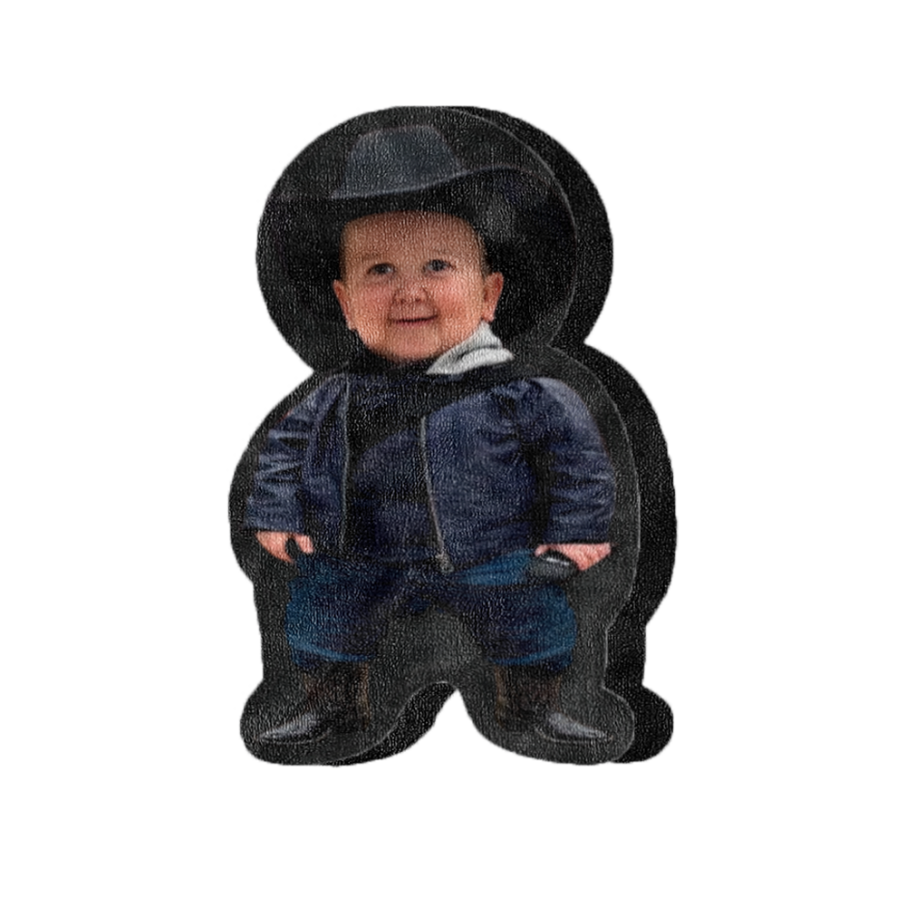  Cojín Almohada Hasbullah Vaquero Chiquito Peluche con Relleno | Peluche Enano Personaje - Artista | Tela Polar Suave