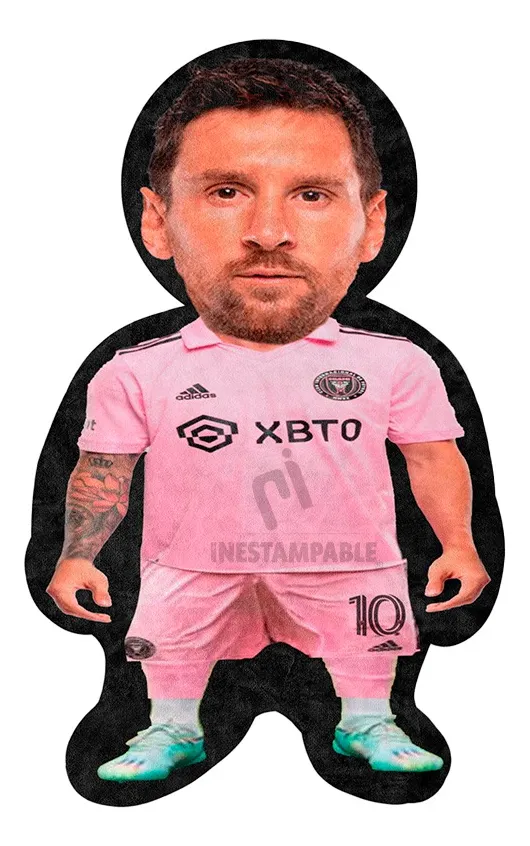 Cojín Almohada Lionel Messi con traje Chiquito Peluche con Relleno | Peluche Enano Personaje - futbolista