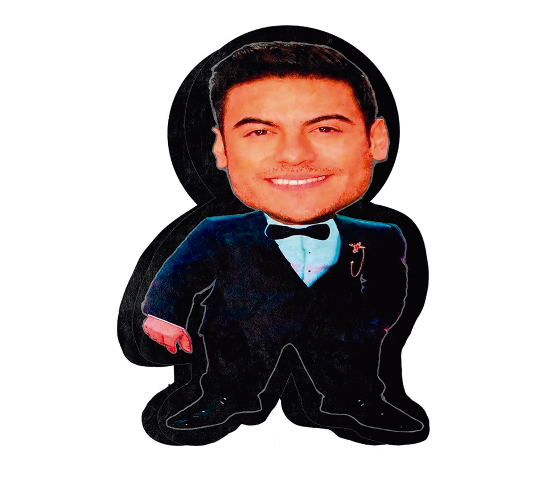 Cojín Almohada Carlos Rivera Chiquito Peluche con Relleno | Peluche Enano Personaje - cantante