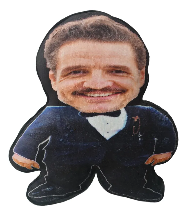 Cojín Almohada Pedro Pascal con traje Chiquito Peluche con Relleno | Peluche Enano Personaje - actor