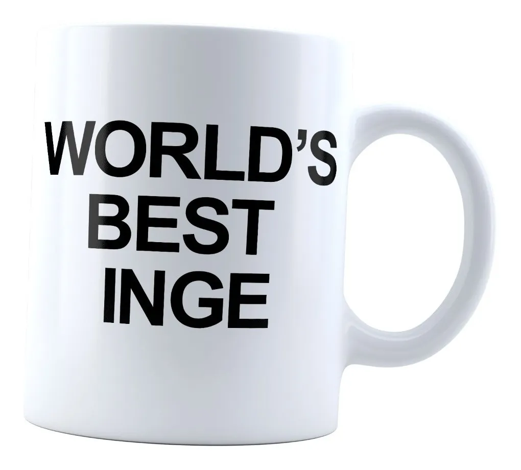 Taza World's Best Inge I The Office I el mejor ingeniero I Regalo de Trabajo I Regalo original