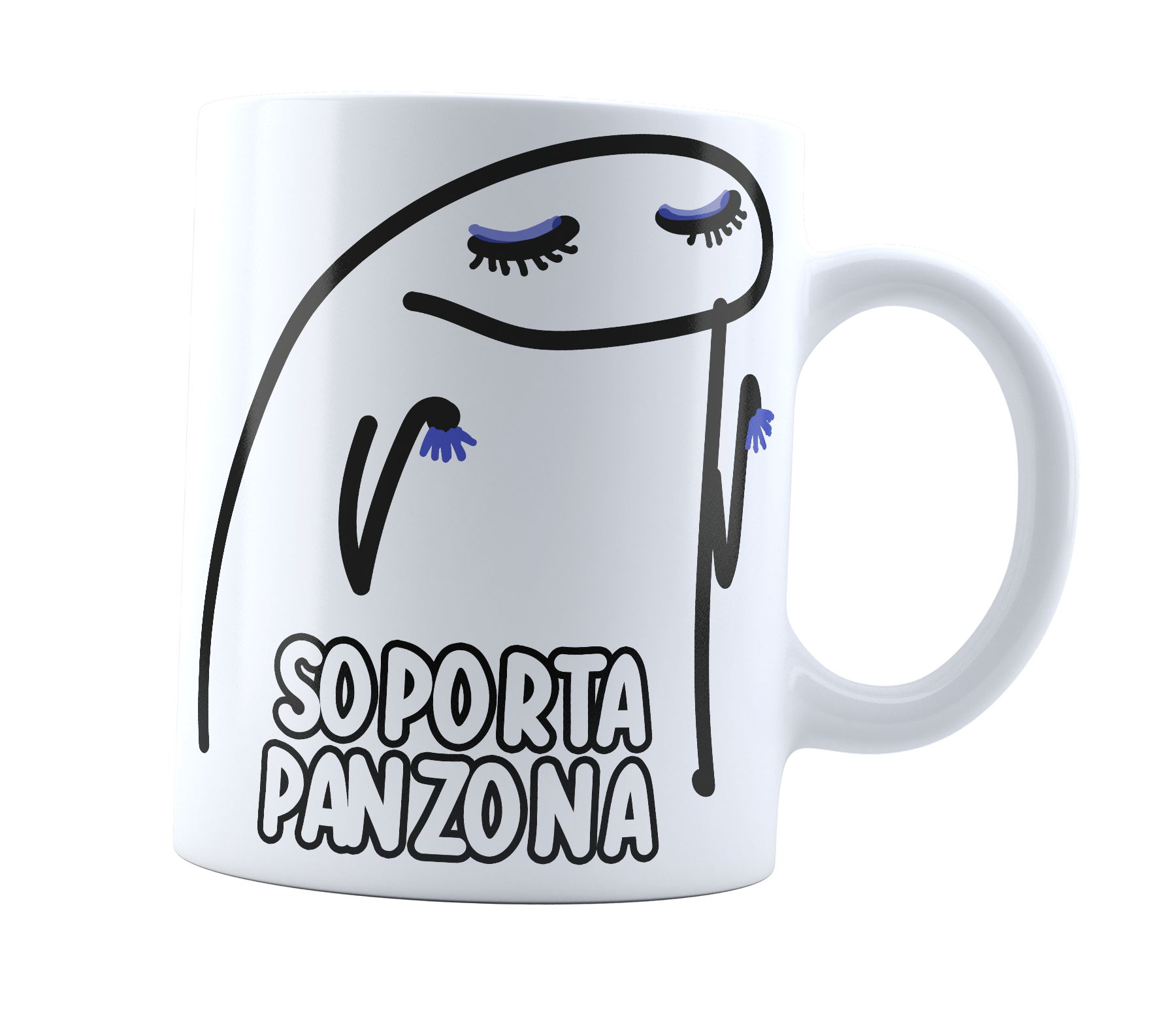 Taza Flork Soporta Panzona | Frase Meme divertida | Deformitos 11 oz | Para Café o té