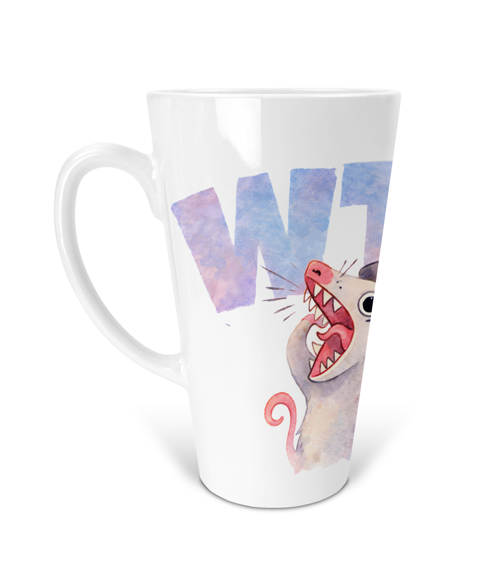 Taza Cónica WTF | zarigueya | estrés/crisis I frase | regalo I Capacidad 500 Ml