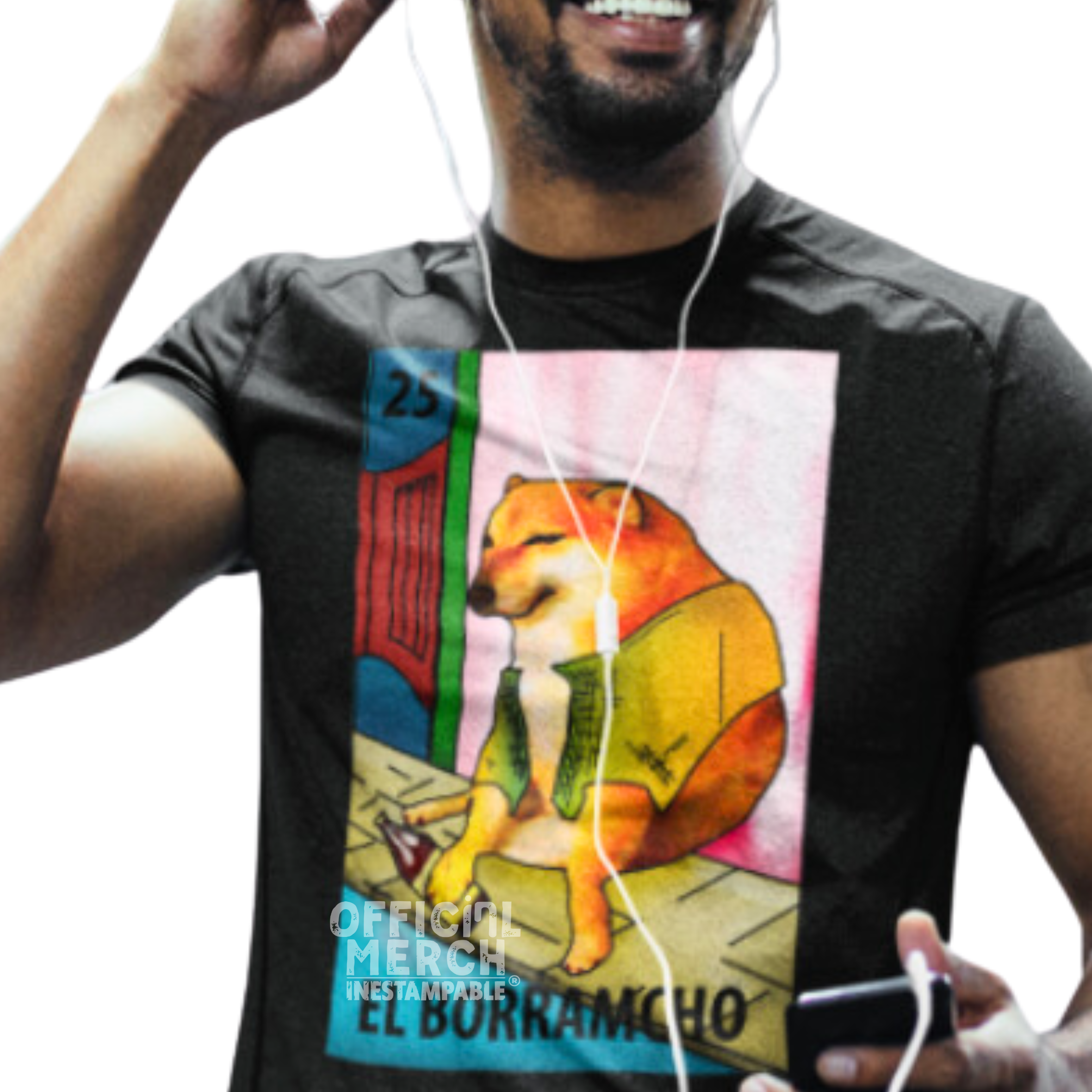  Playera Cheems Borramcho , Perrito Meme Doge, carta de lomteria | Unisex