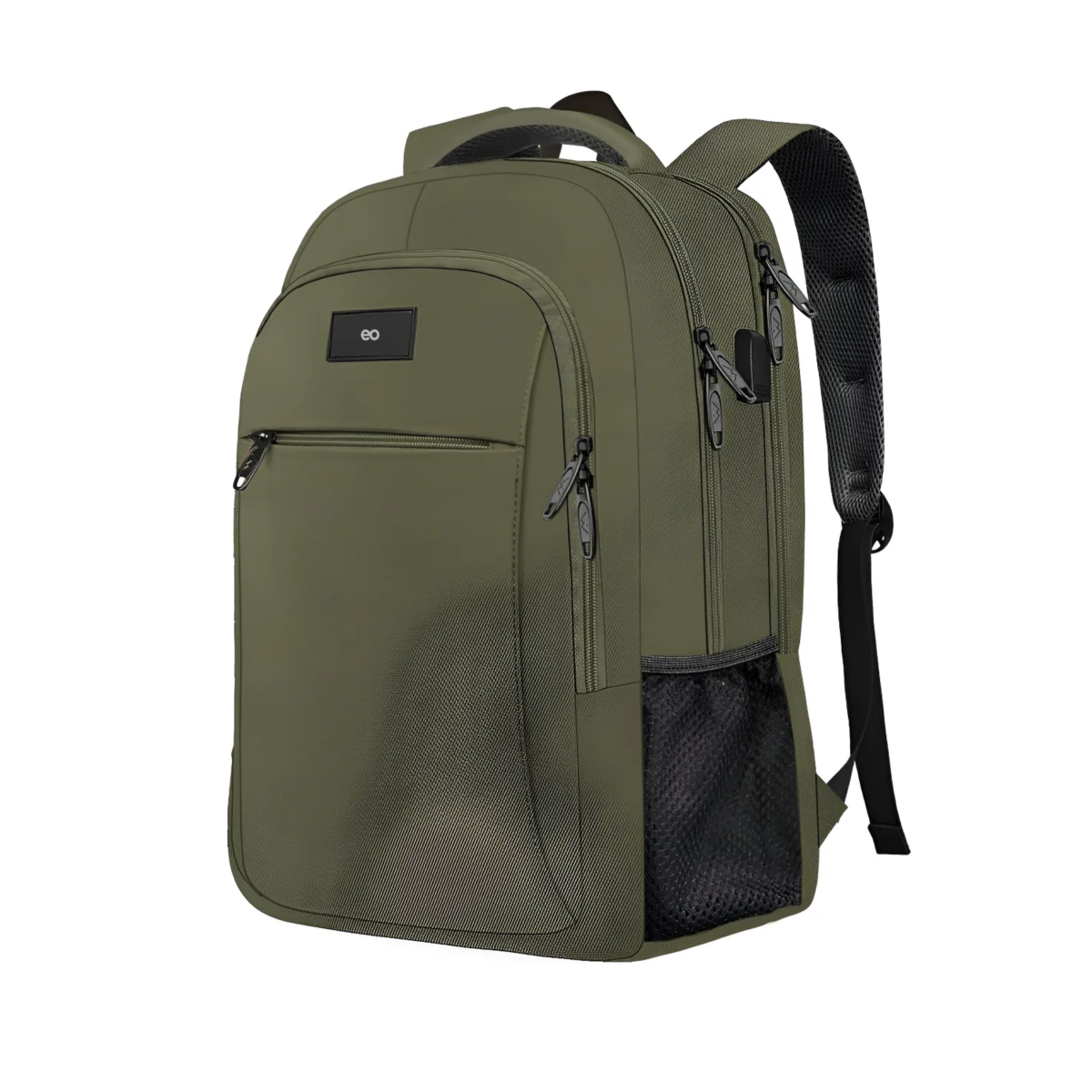Mochila Para Laptop Viaje 35l, Antirrobo Y Impermeable, Verde Musgo
