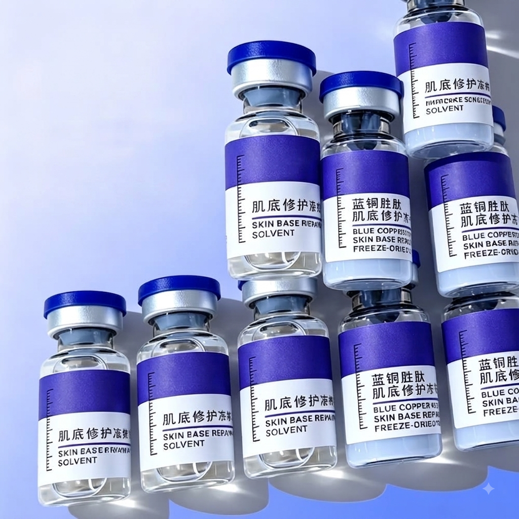 GHK-Cu Péptidos de Cobre en Vial – Tratamiento Concentrado Regenerador y Antiarrugas  | Viales Faciales Reafirmantes | Concentrado Antiedad y Colágeno