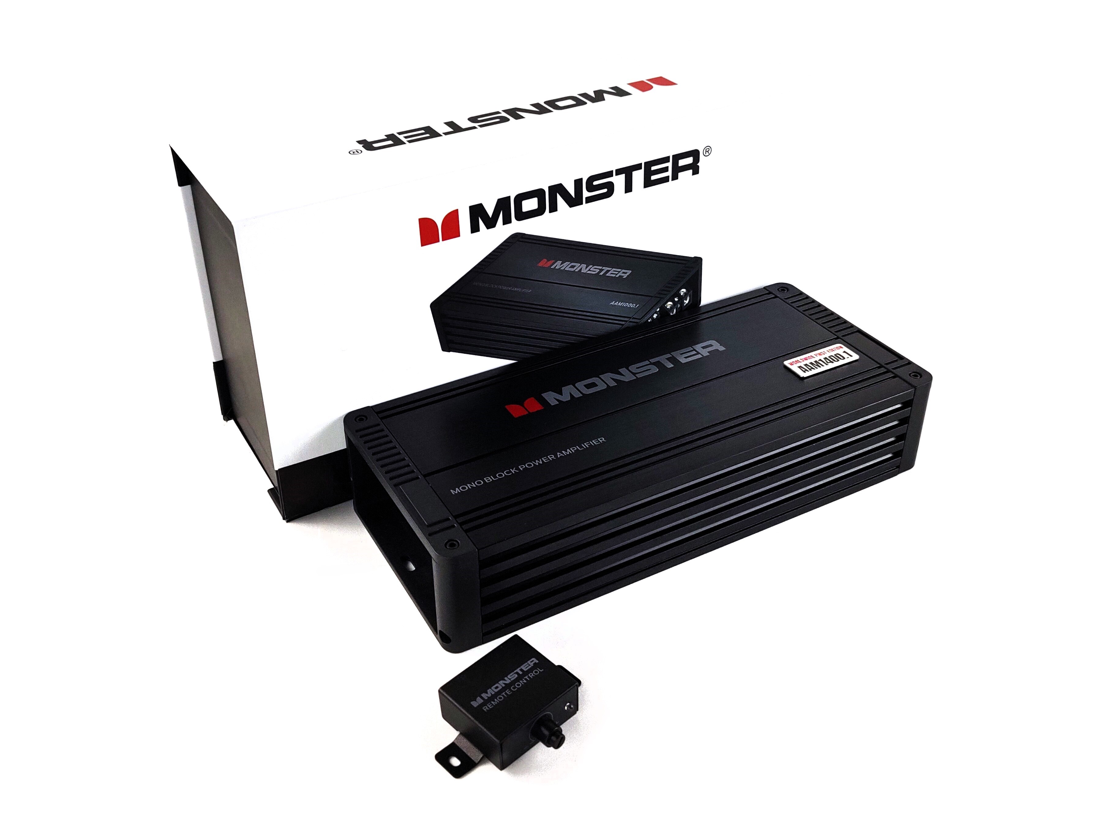 Amplificador 1 Canal Monoblock MONSTER AUTO AAM100.4 2800w 1 Ohm Clase D 