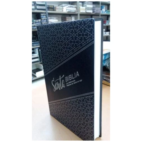 Biblia RVR1960 manual vinil azul, letra 9 puntos