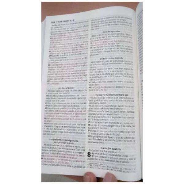 Biblia RVR1960 manual vinil azul, letra 9 puntos