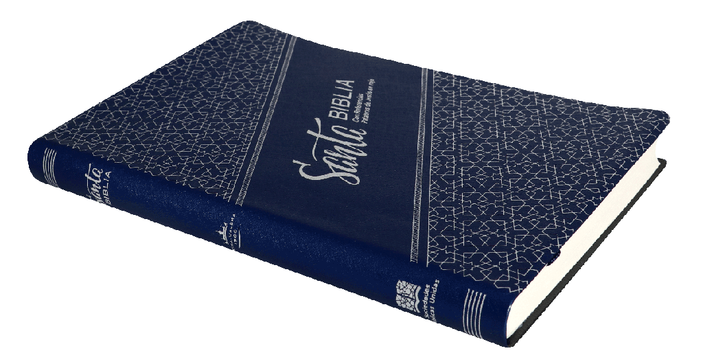Biblia RVR1960 manual vinil azul, letra 9 puntos