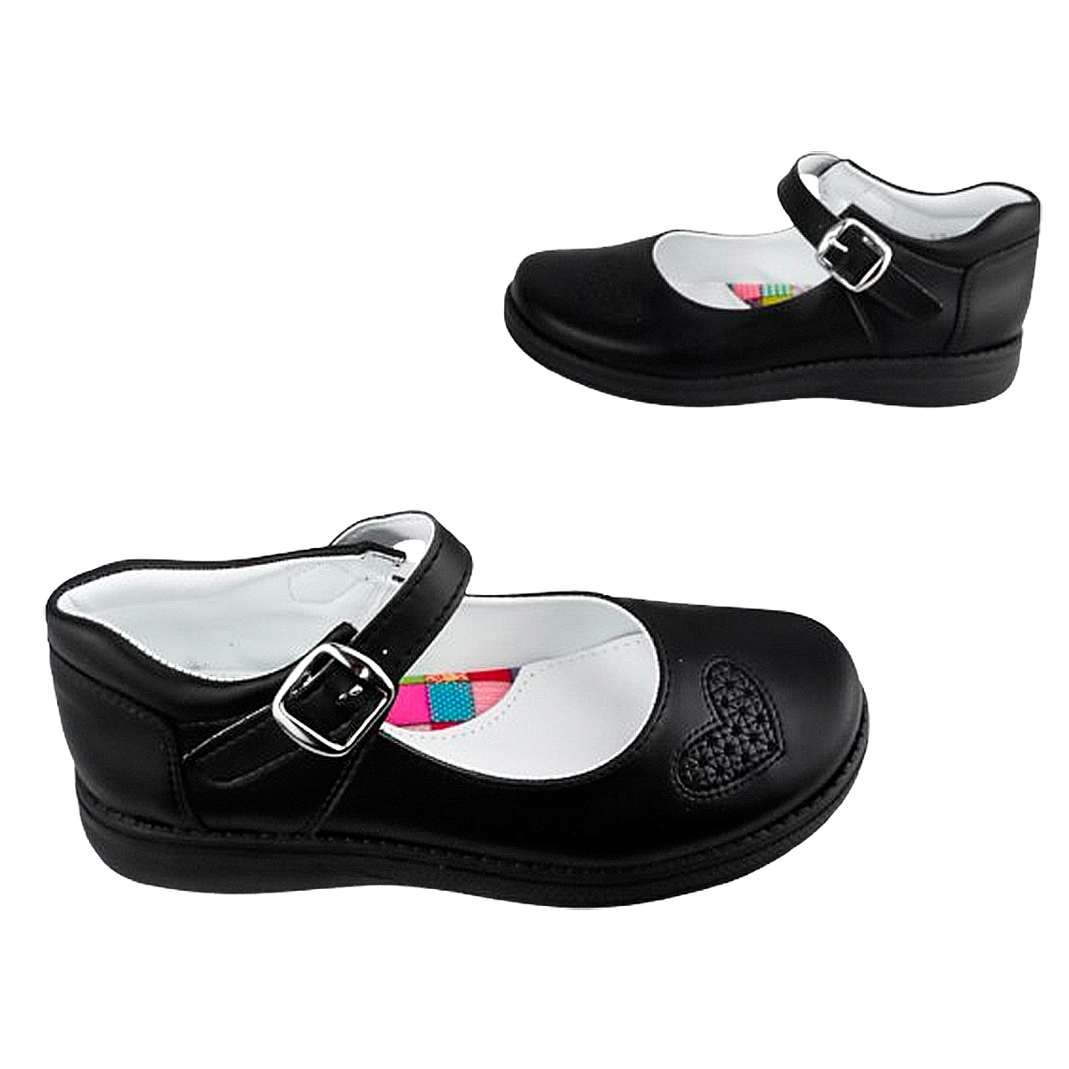Zapato Niña Escolar Arco Soporte Cómodo Flats Cleo 12-390-N