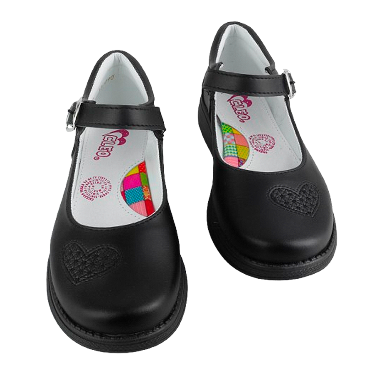 Zapato Niña Escolar Arco Soporte Cómodo Flats Cleo 12-390-N