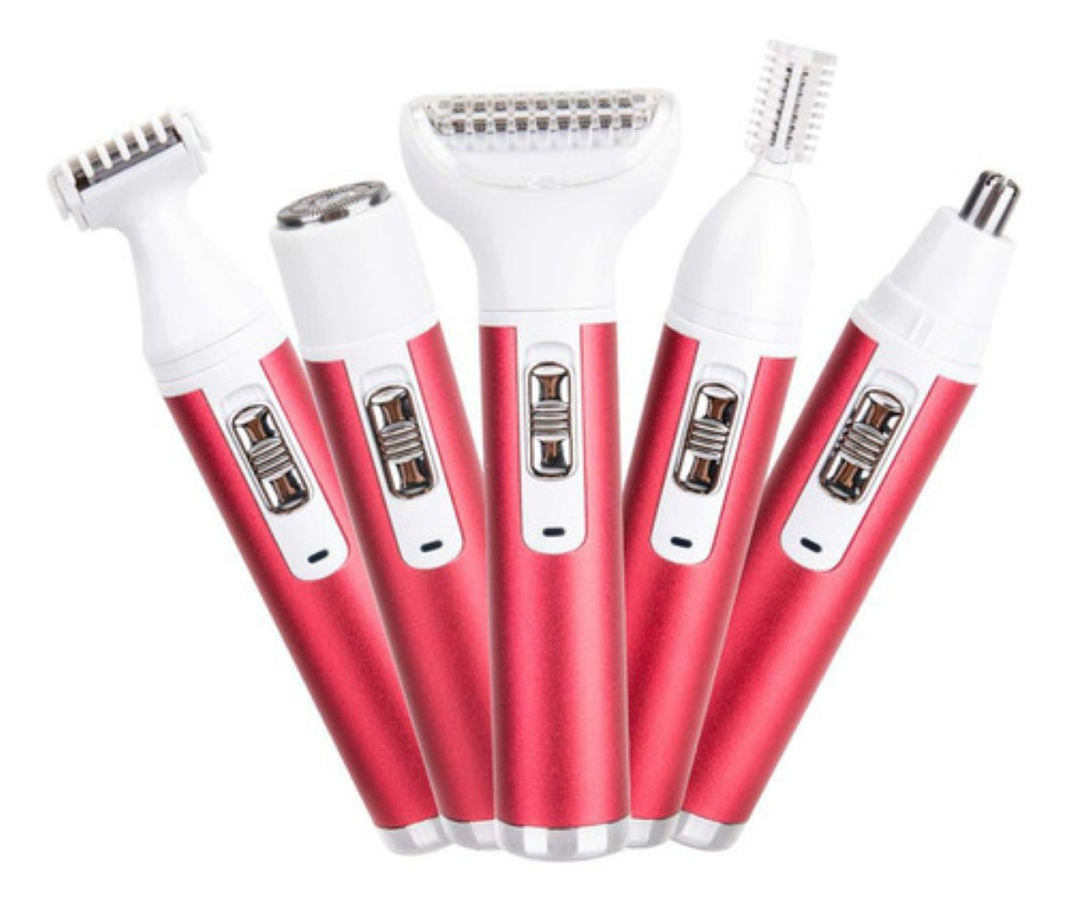 Afeitadora Facial Depiladora Mujer Eléctrica Recargable 5en1 Fuscia