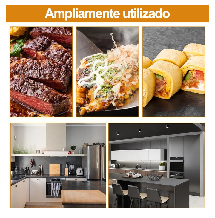 Plancha parrilla electrica acero inoxidable temperatura ajustable 