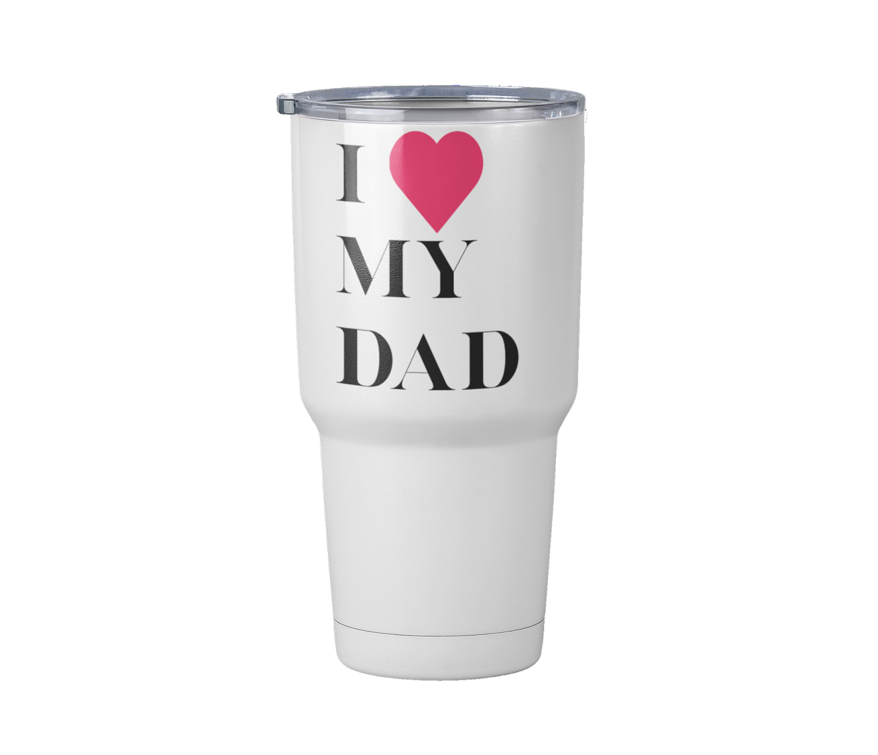 Termo I love my Dad | Día del padre | Blanco Acero | original | Viajero Metálico 30 oz