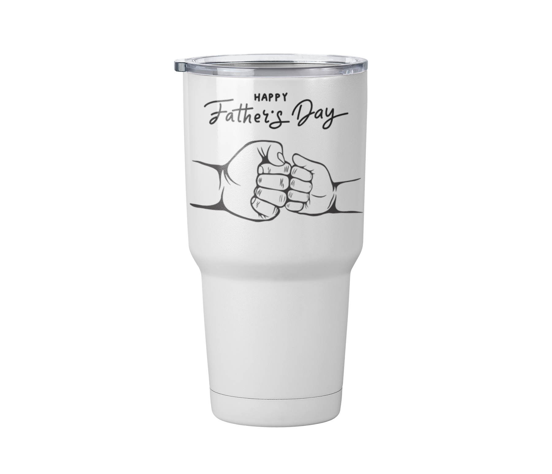 Termo Happy Fathers Day | Día del padre | Blanco Acero | original | Viajero Metálico 30 oz