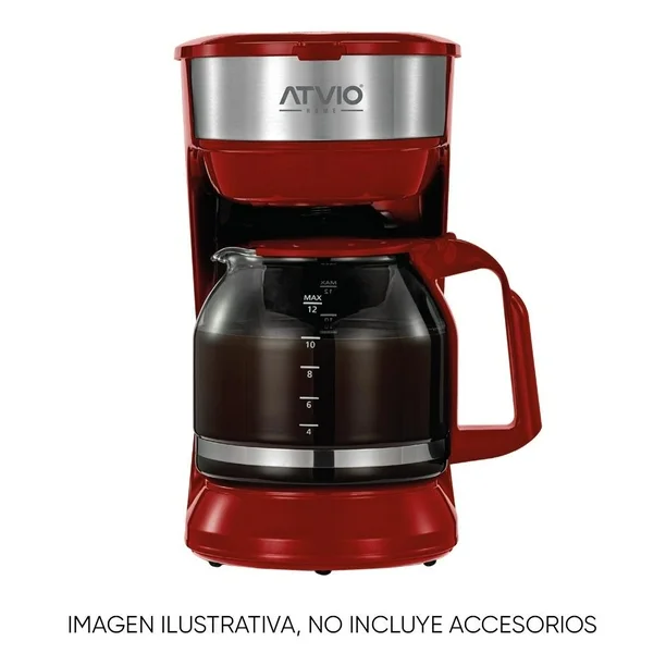 Combo de electrodomésticos licuadora,cafetera,batidora de inmersion  Atvio 3 piezas rojo