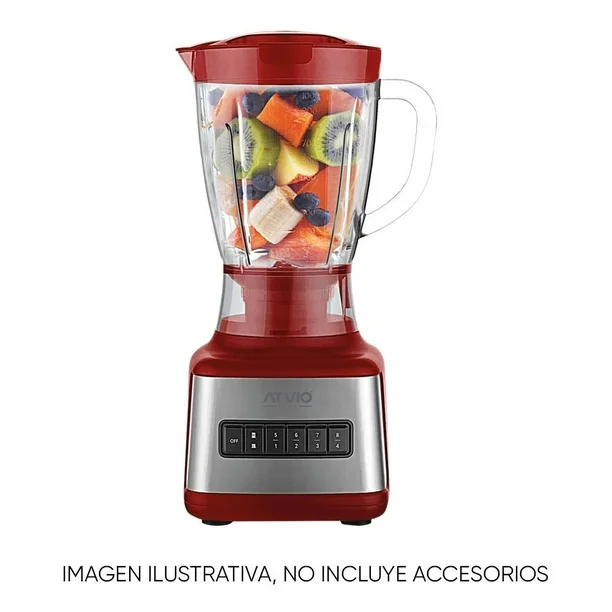 Combo de electrodomésticos licuadora,cafetera,batidora de inmersion  Atvio 3 piezas rojo