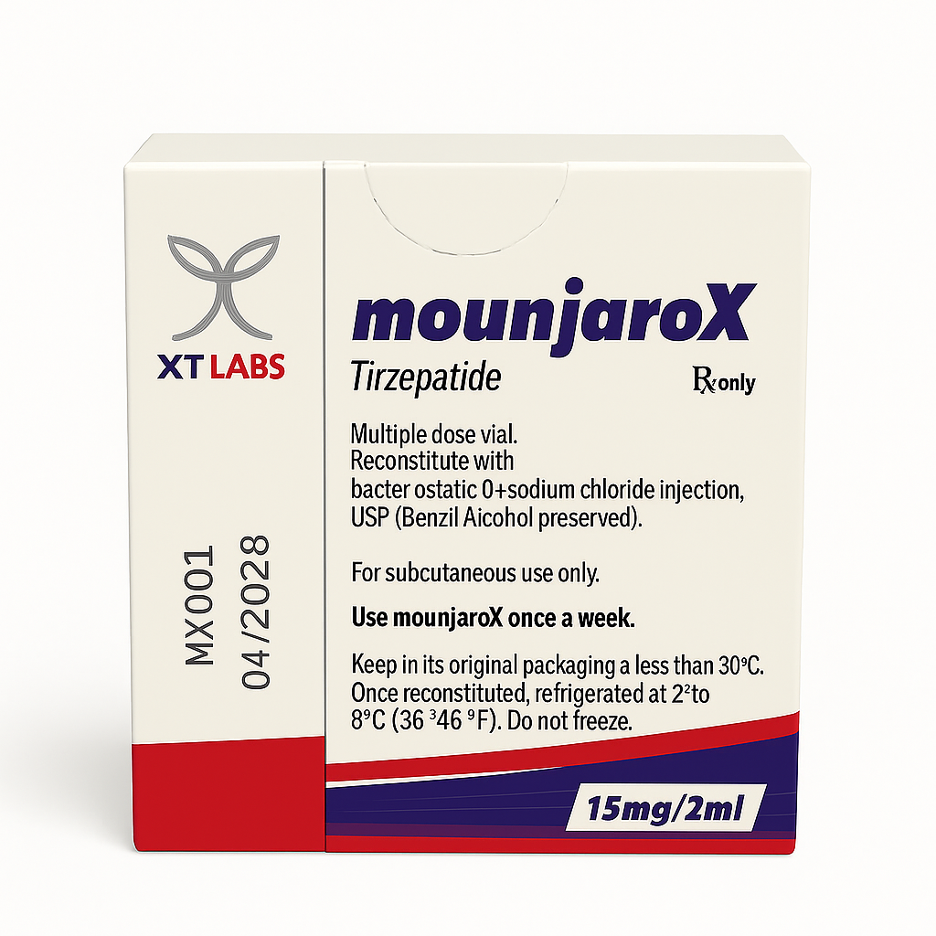Mounjaro X XT Labs Tirzepatida Inyectable 15mg 2ml Control Glucosa y Peso