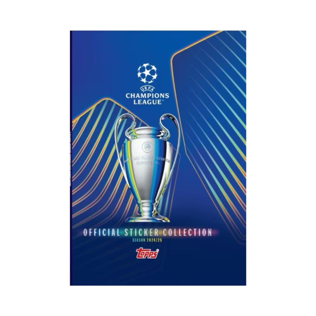TOPPS - ÁLBUM PASTA DURA Y CAJA CON 51 SOBRES -  CHAMPIONS LEAGUE SEASON 2024 / 2025